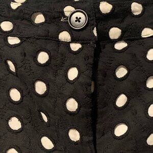 Loft Ladies Black & Cream Polka Dot Shorts